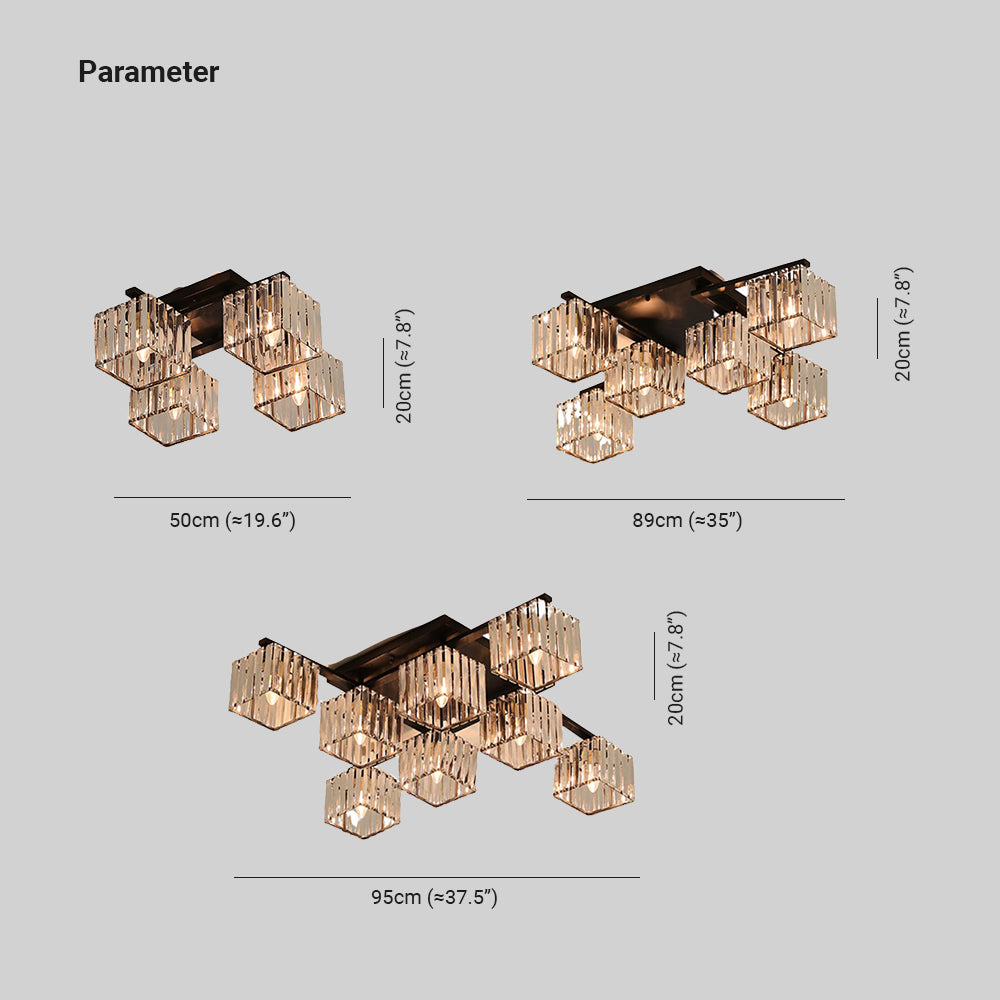 Kristy Modern Flush Mount Ceiling Light, Black/Gold - Lumpaz