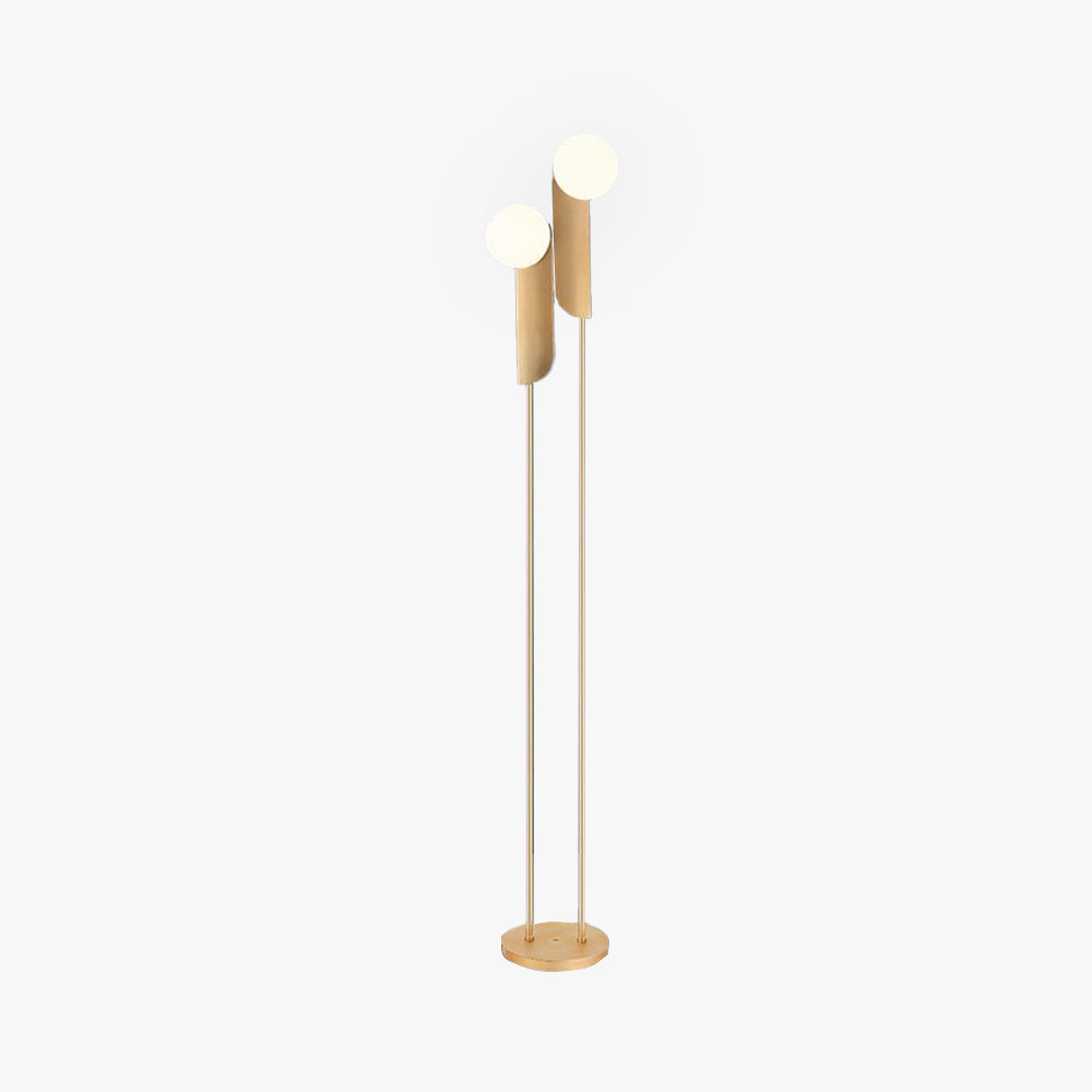 Salgado Minimalist Gold Floor Lamp, Metal, Living room - Lumpaz