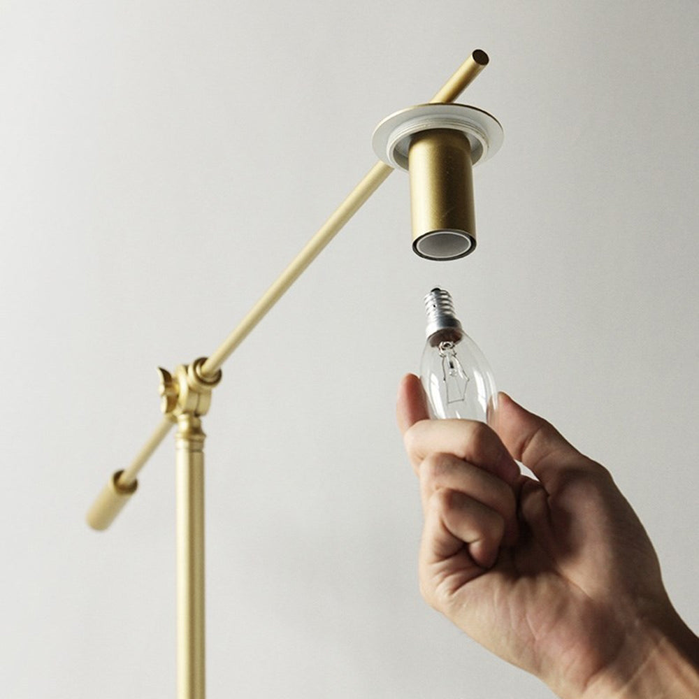 Valentina Arc Floor Lamp, Frosted Glass & Metal - Lumpaz