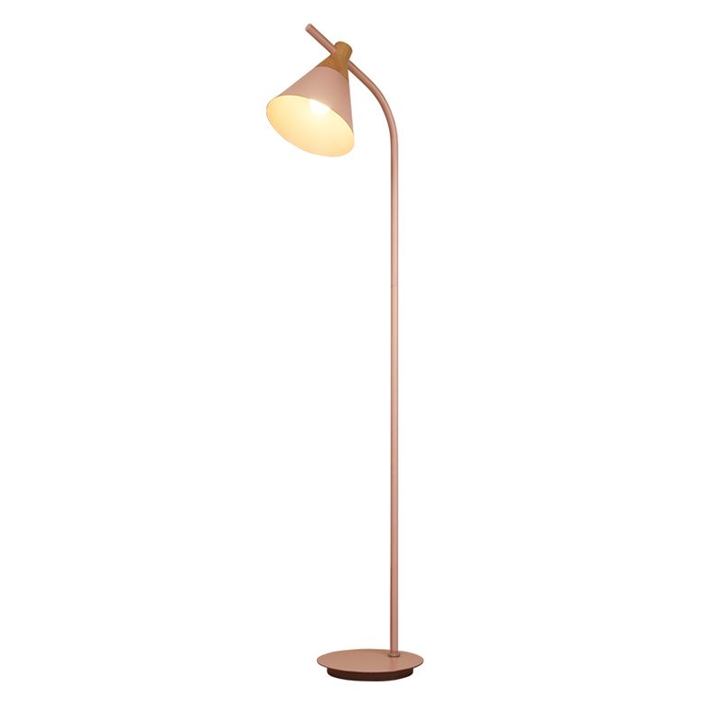 Morandi Floor Lamp, Bedroom & Living Room, Gray & Pink & Yellow, Metal - Lumpaz