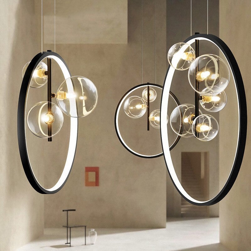 Nordic Glass Bubbles LED Modern Pendant Light For Dining Room - Lumpaz