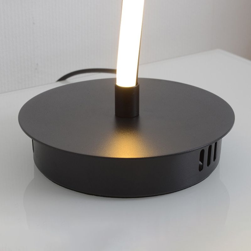 Modern Linear Metal Acrylic Floor Lamp, Black/White - Lumpaz