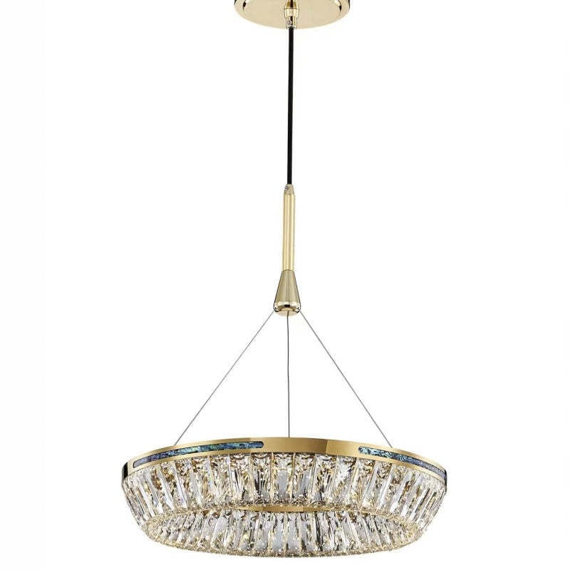 Marilyn Modern Luxury Crystal Gold Chandelier, Tri-Circle - Lumpaz
