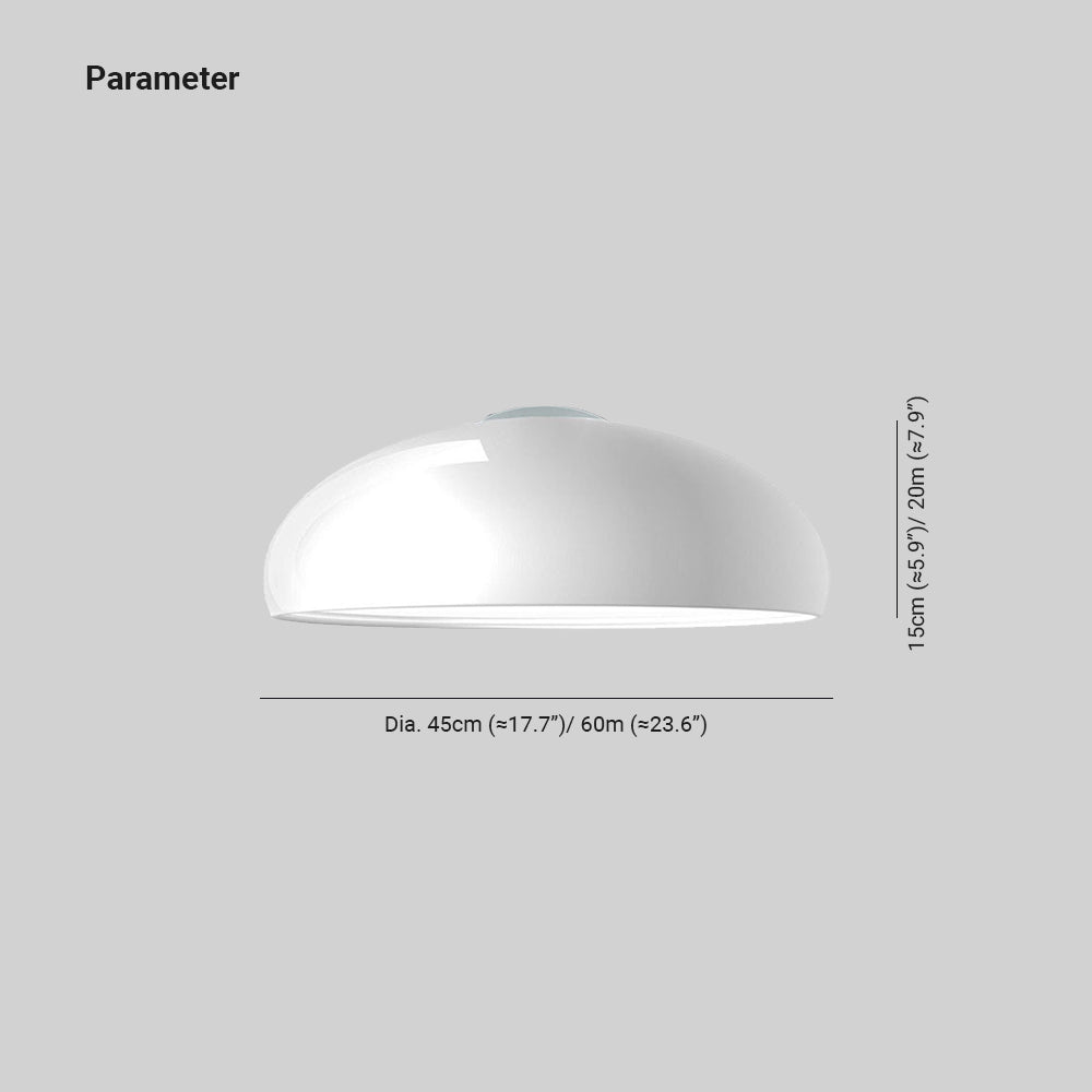 Morandi Vintage LED Ceiling Light White/Black/Red/Orange Metal Bedroom/Living Room - Lumpaz