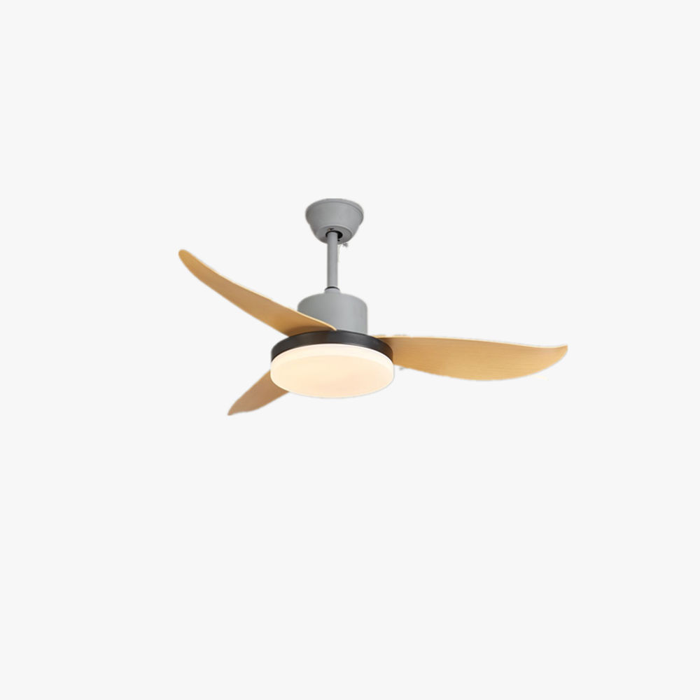 Haydn 3-Blade DC Ceiling Fan with Light, Metal & Acrylic, 37.4''/44.09'' - Lumpaz