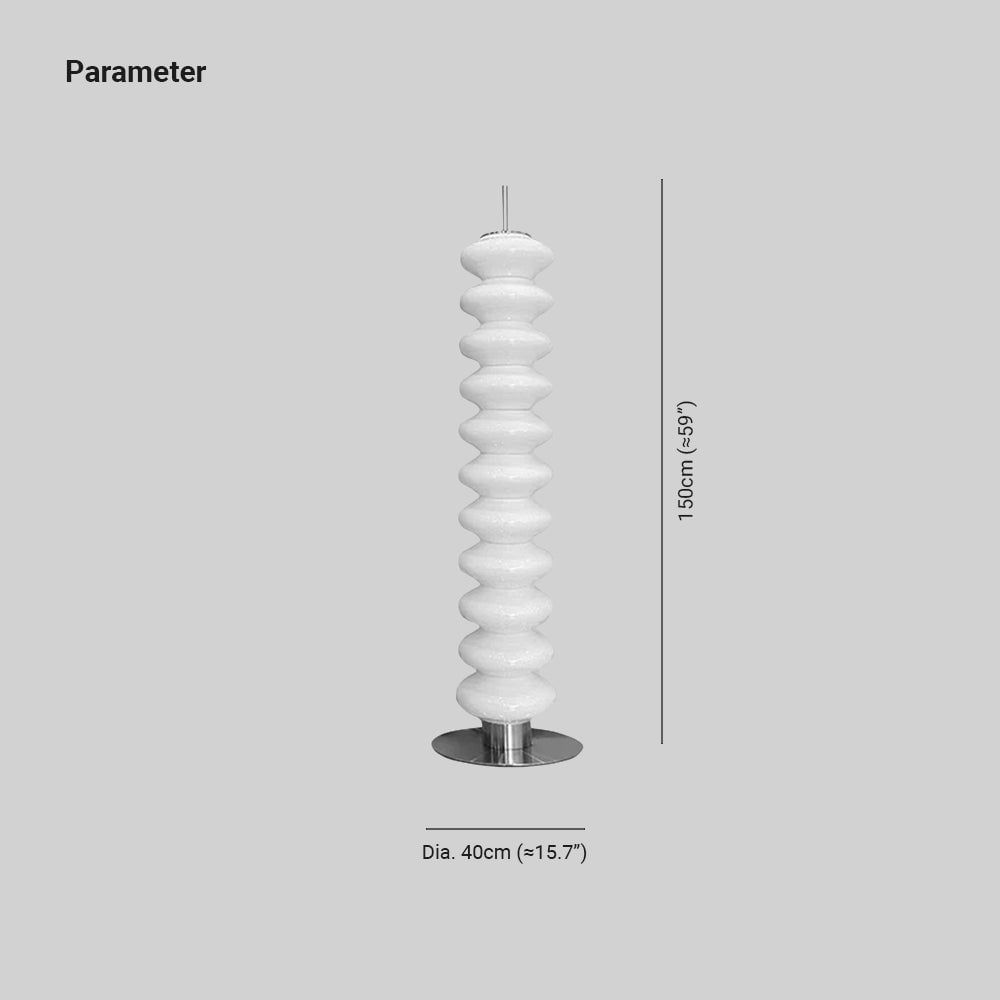 Salgado Modern Candy Metal /Glass Floor Lamp White Living Room - Lumpaz