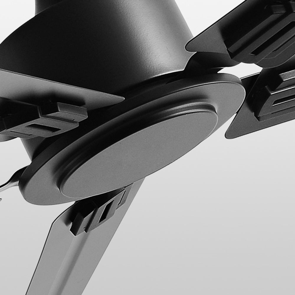 Alessio 5-Blade Industrial Black DC Ceiling Fan, Metal, 42'' - Lumpaz