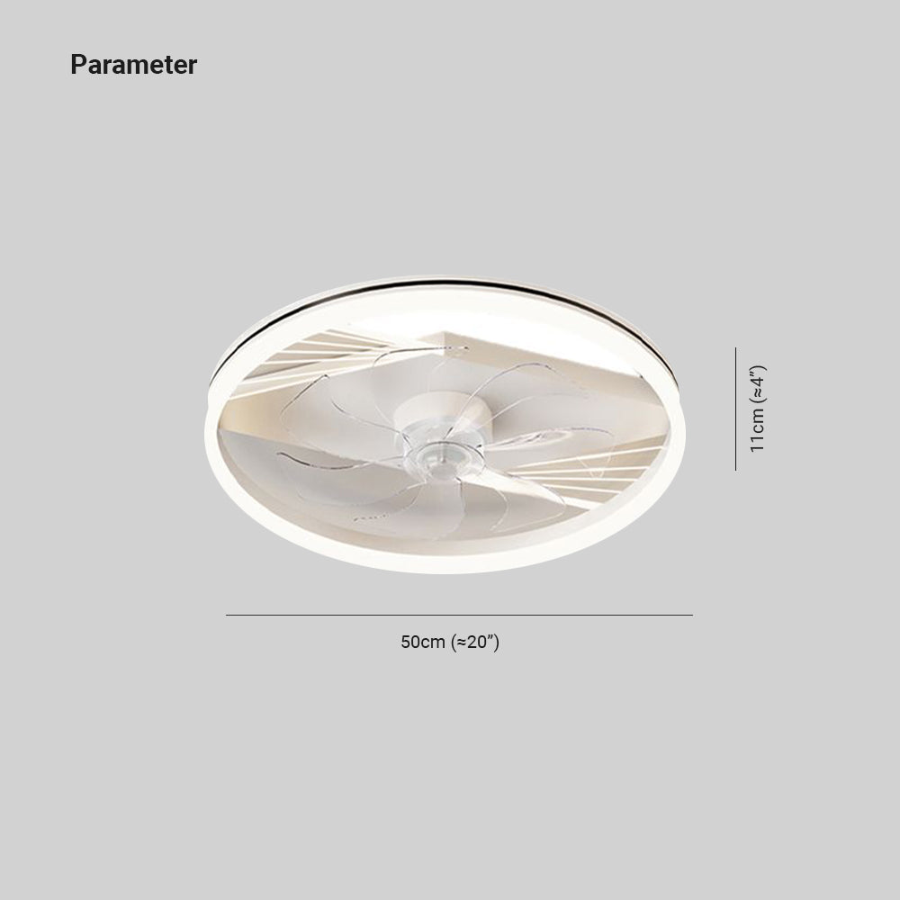 Kirsten 7/3-Blade Ceiling Fan With Light, 8 Style, L 20"/24'' - Lumpaz