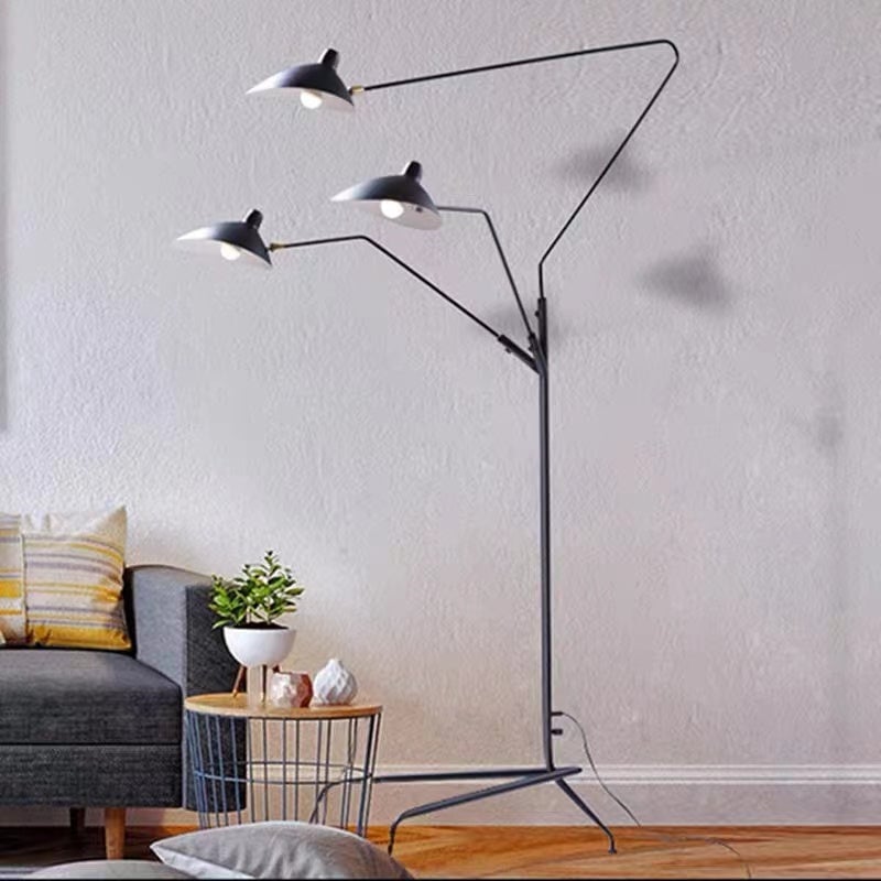 Schmitt Industrial Floor Lamp, 1/3 Heads - Lumpaz