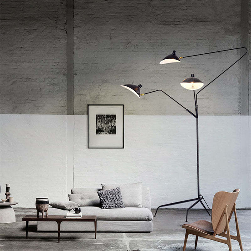 Schmitt Industrial Floor Lamp, 1/3 Heads - Lumpaz