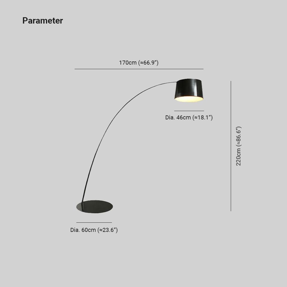 Eryn Modern Floor Lamp Metal/ Black/White/Red/Blue Bedroom - Lumpaz