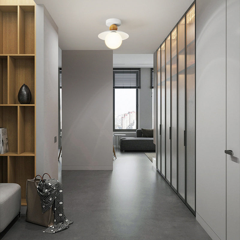 Hailie Modern LED Wall Lights/Ceiling Light Wood/Red Bedroom/Hallway/Living Room - Lumpaz