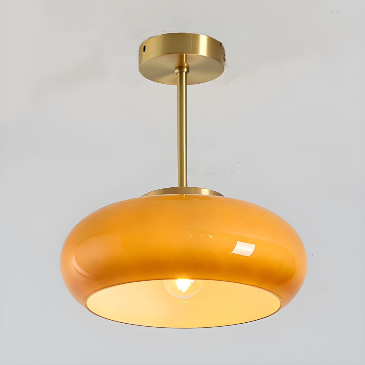 Sanna Modern Semi Flush Mount Ceiling Light, Round - Lumpaz