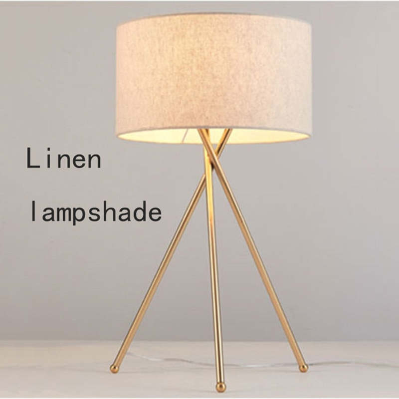 Baines Modern Tripod Floor & Table Lamp, Fabric - Lumpaz