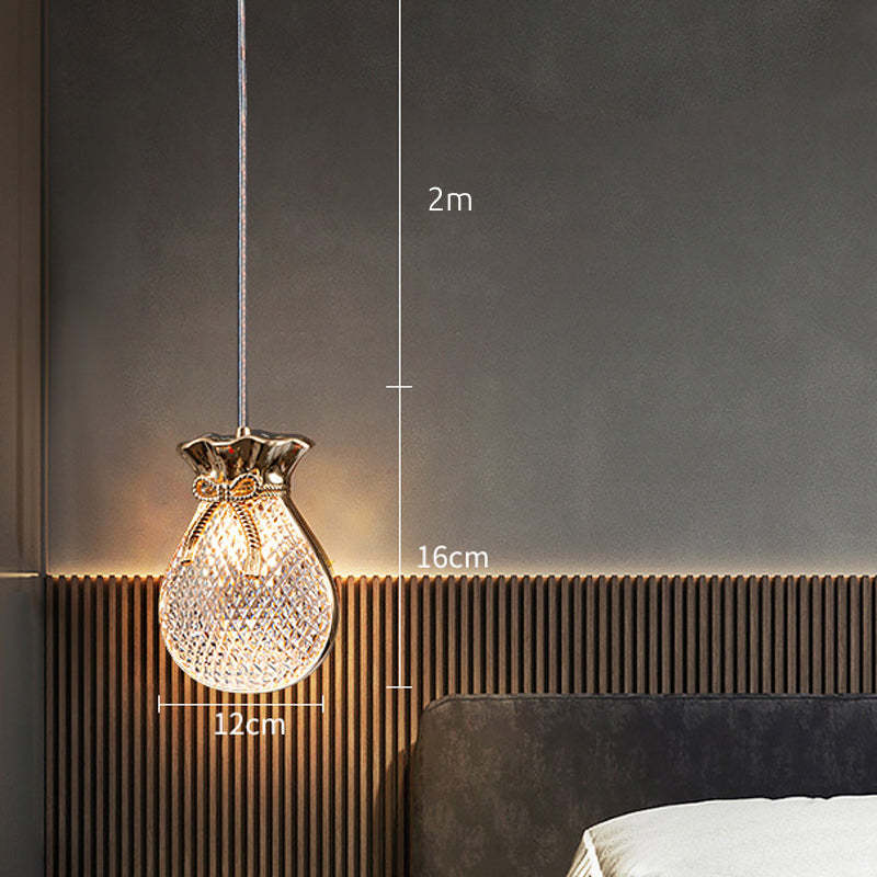 Hailie Postmodern Elegant Gold/Black Bedroom Pendant Light - Lumpaz