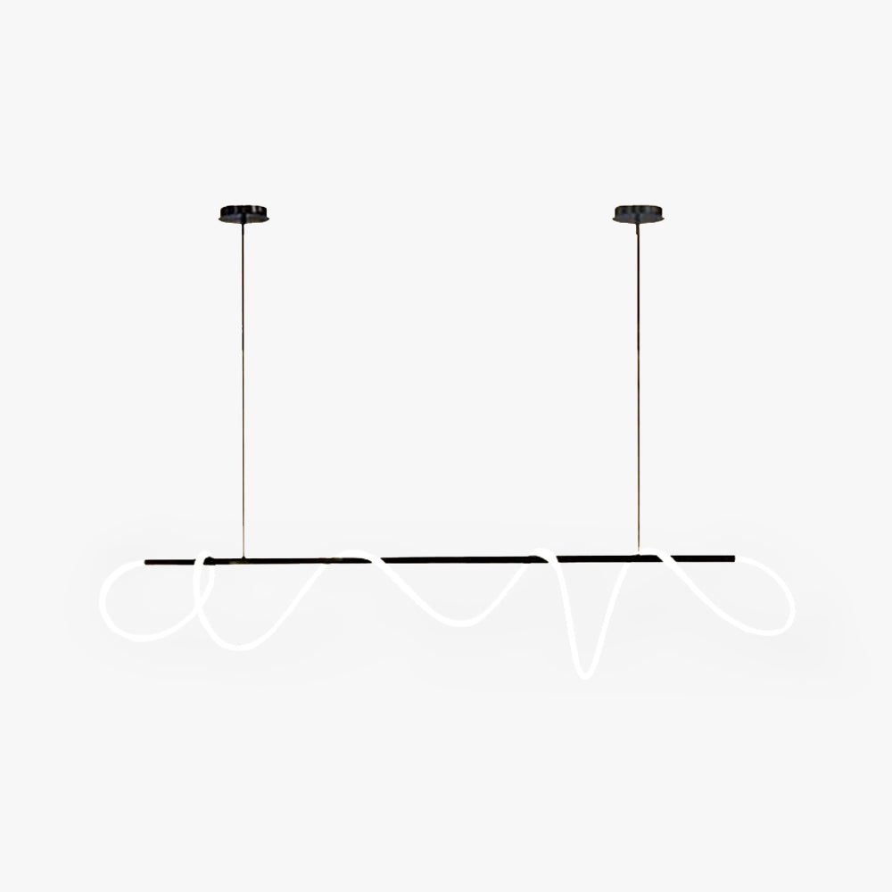 Curved & Linear Semi Flush Mount Ceiling Light, Gold - Lumpaz