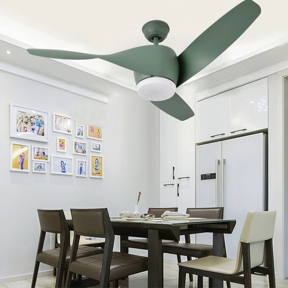 Garner 3-Blade Basic Ceiling Fan with Light, 4 Colors, DIA 52'' - Lumpaz