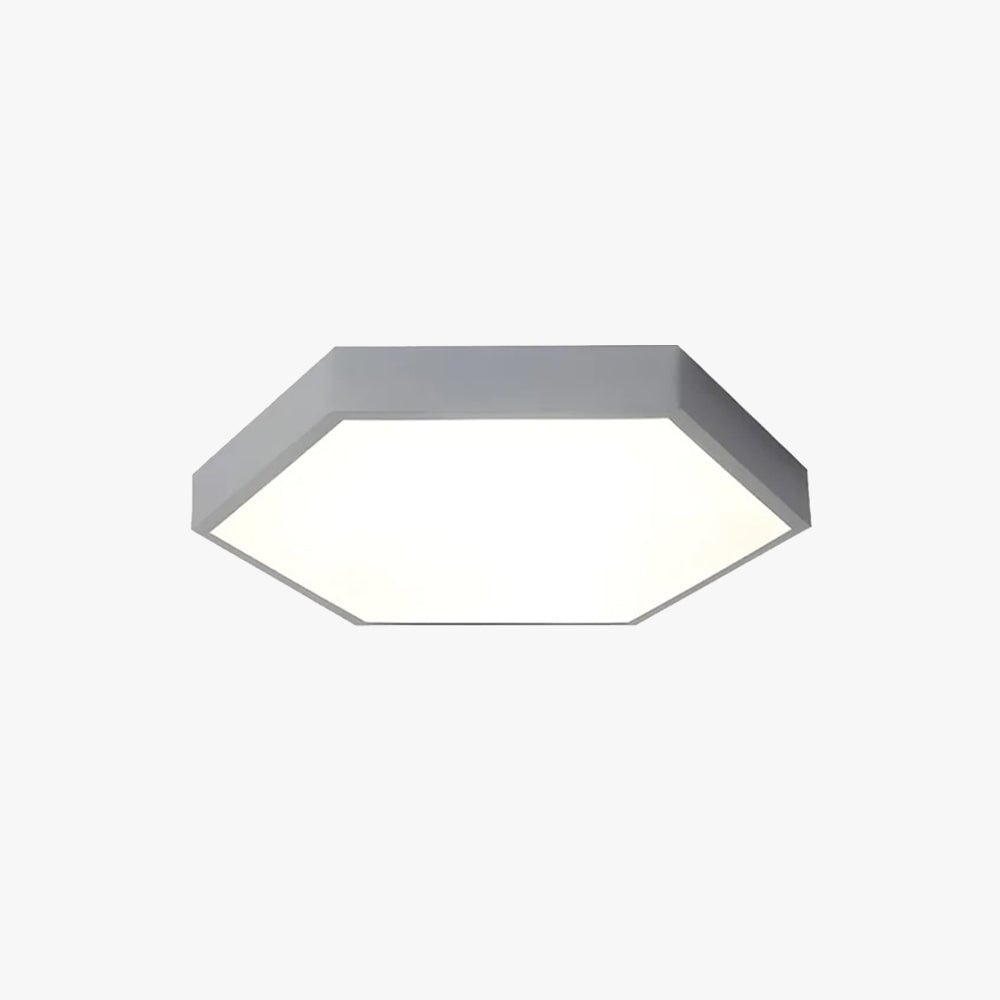 Morandi Modern Hexagon LED Metal Flush Mount Ceiling Light - Lumpaz