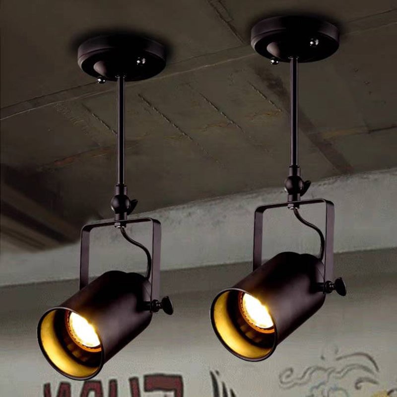 Alessio Industrial Style Rotatable Semi-Flush Mount Ceiling Light - Lumpaz