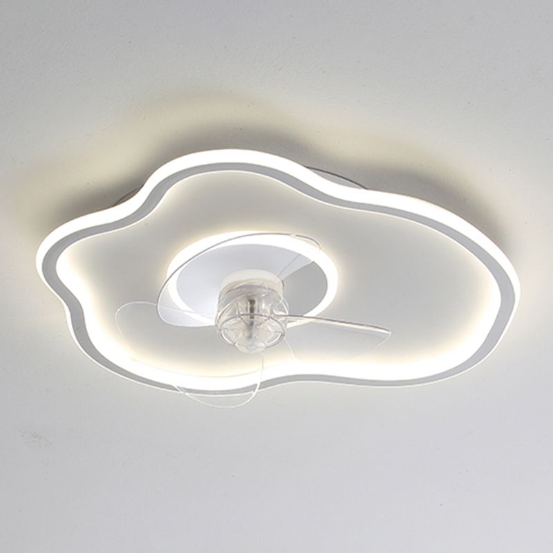 Edge White Ceiling Fan with Light, 8 Style, L 16"/18" - Lumpaz