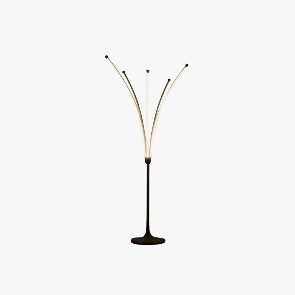 Edge Minimalist Designer Tree-Like Floor Lamp, Metal/Acrylic - Lumpaz