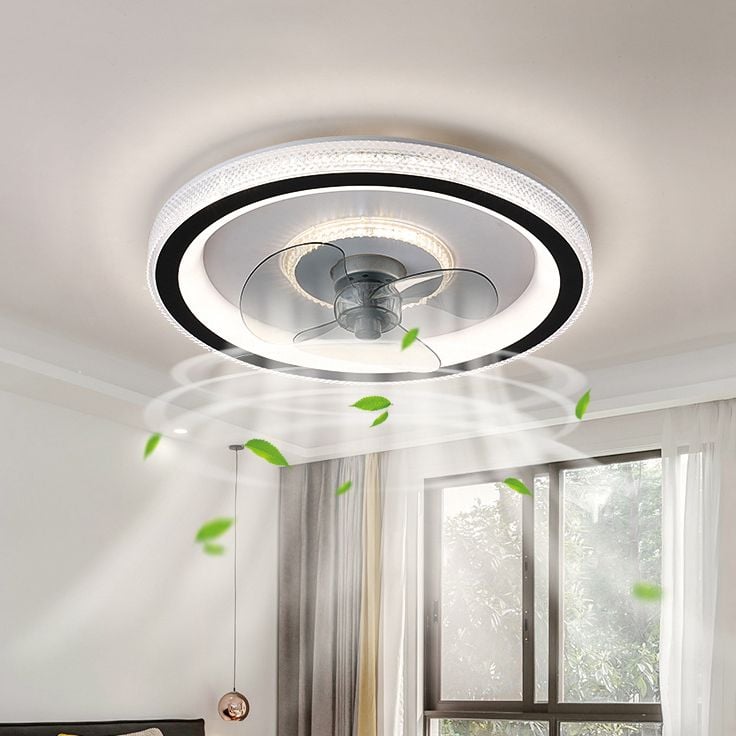 Kirsten 3-Blade Ceiling Fan with Light, 19.5" - Lumpaz