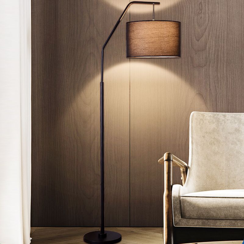 Eryn Cylinder Shape Floor Lamp, Over Arching Floor Lamp, Unique - Lumpaz