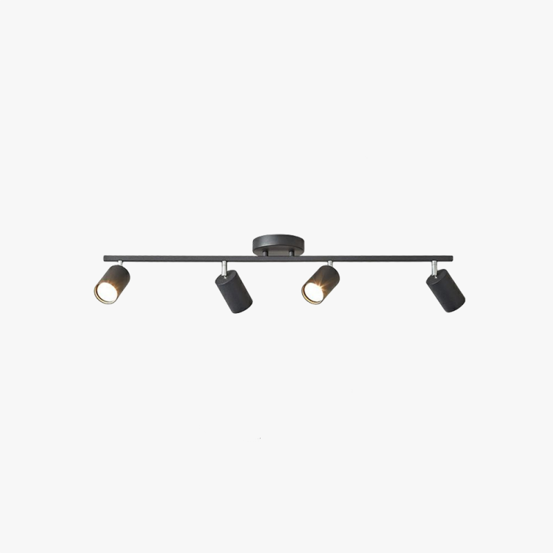 Haney Black Modern Ceiling Light Spotlight Cast, 3 Color, 3/4/5/6 Head - Lumpaz