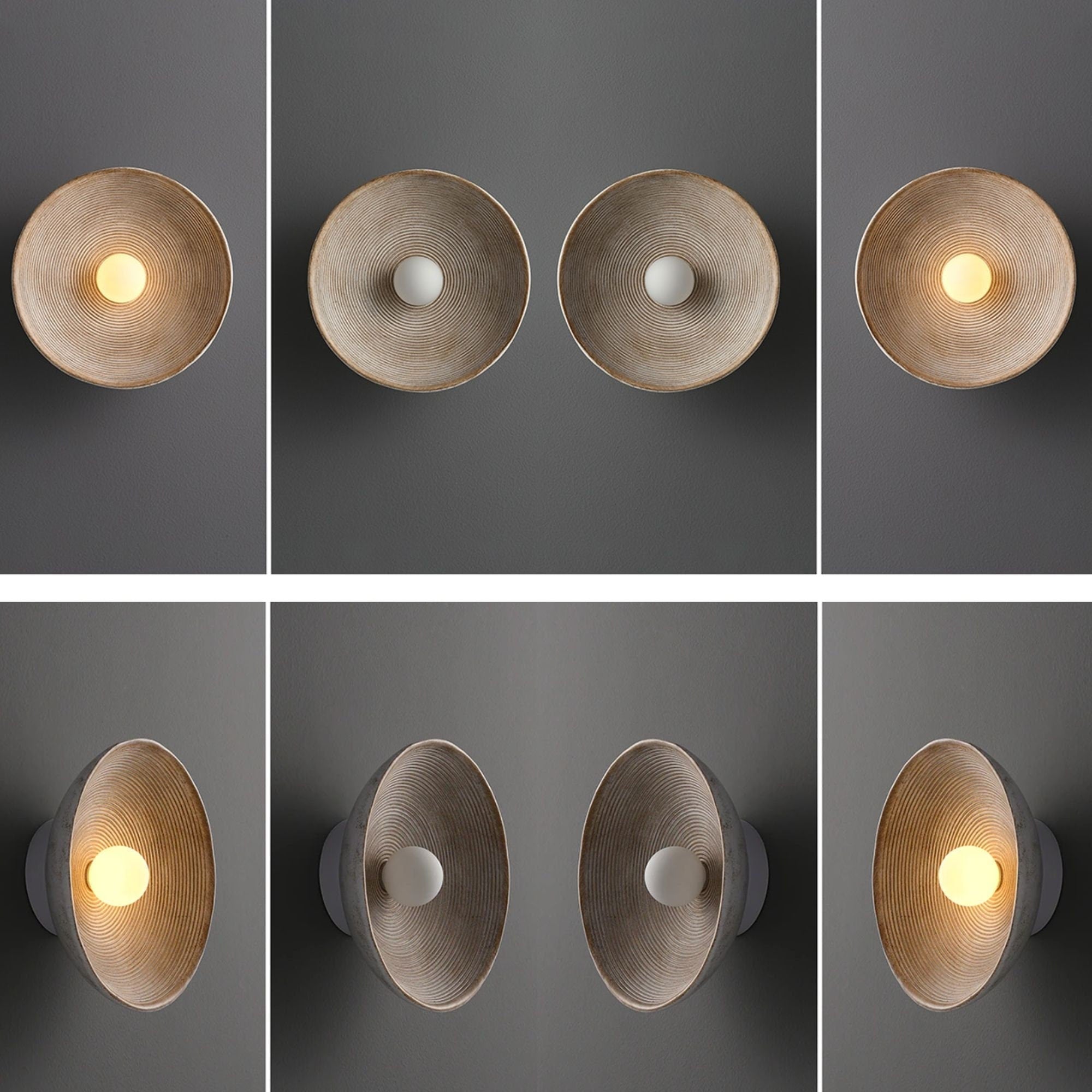 Elif Modern Round Indoor Wall Lamp Wood/White/Green Bedroom Living Room - Lumpaz