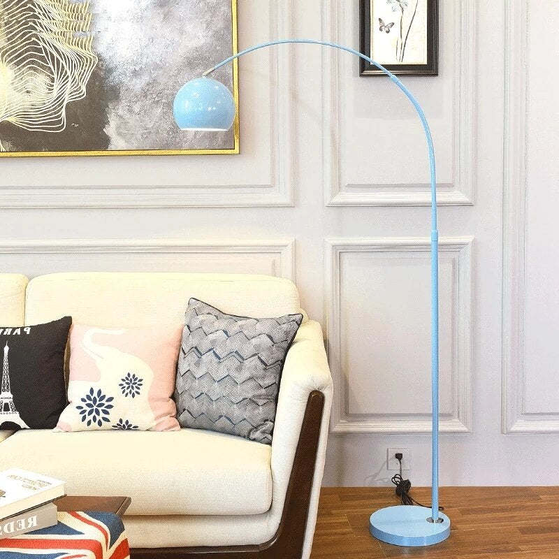 Macaron Modern Fishing 1 Light Arc Floor Lamp Metal - Lumpaz