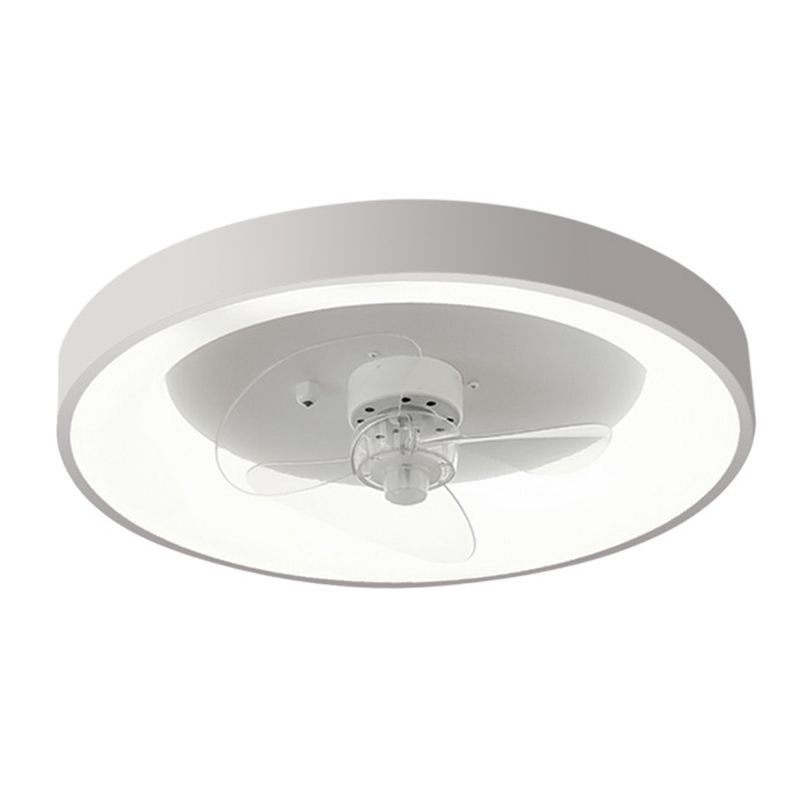 Quinn White Ceiling Fan with Light, Study/Bedroom - Lumpaz