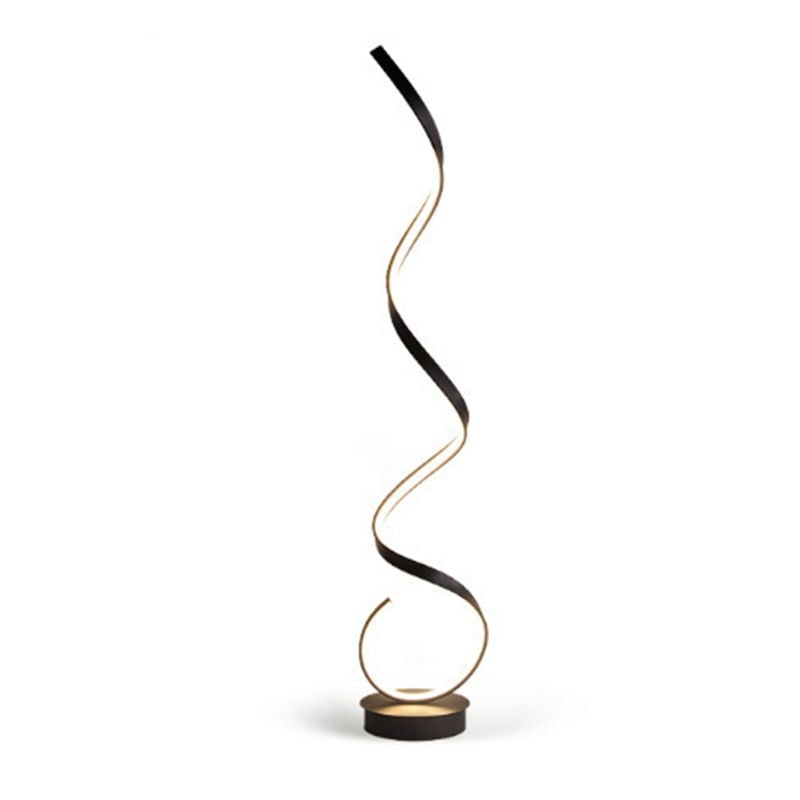 Modern Steamline Minimalist linear Floor Lamp, White/Black - Lumpaz
