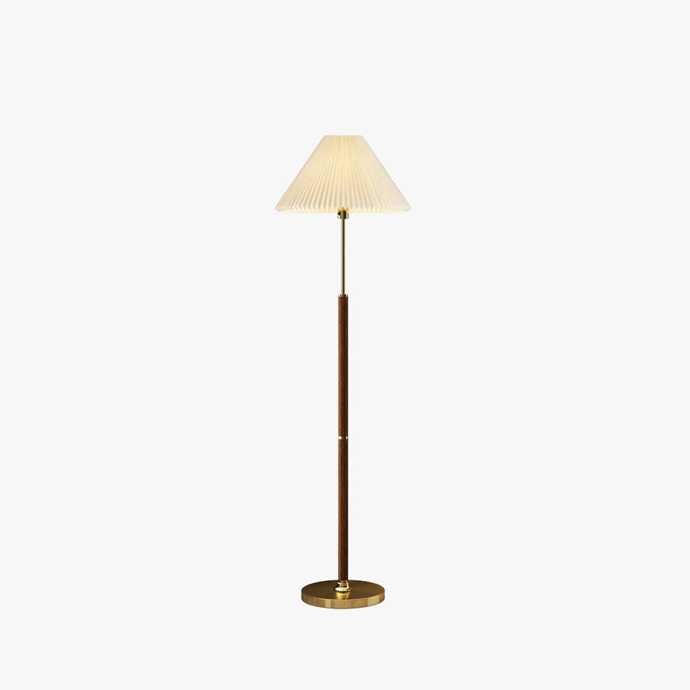 Ozawa Simple Walnut/Metal/Fabric, Table/Floor Lamp, Living Room - Lumpaz