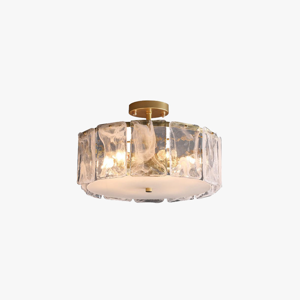 Kirsten Modern Glass Flush Mount Ceiling Light - Lumpaz