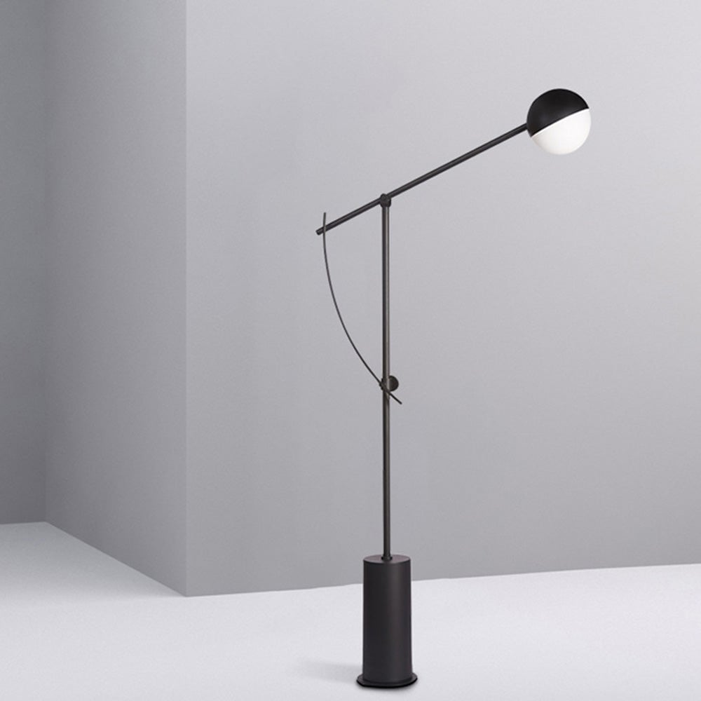 Salgado Modern Globe Metal Floor Lamp, Black - Lumpaz