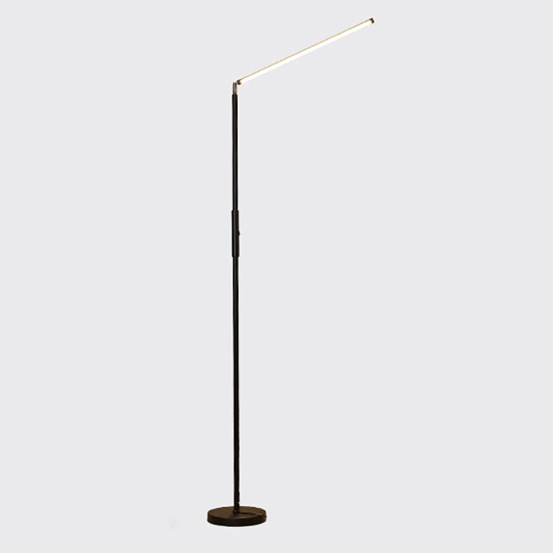 Edge Minimalistic Linear Floor Lamp, Metal, Black/White - Lumpaz