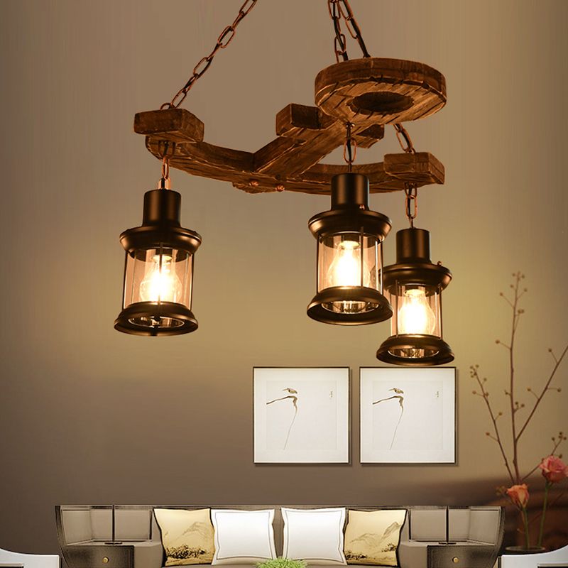 Austin Retro Chandelier, 3 Style, 21.5"/39.5" - Lumpaz