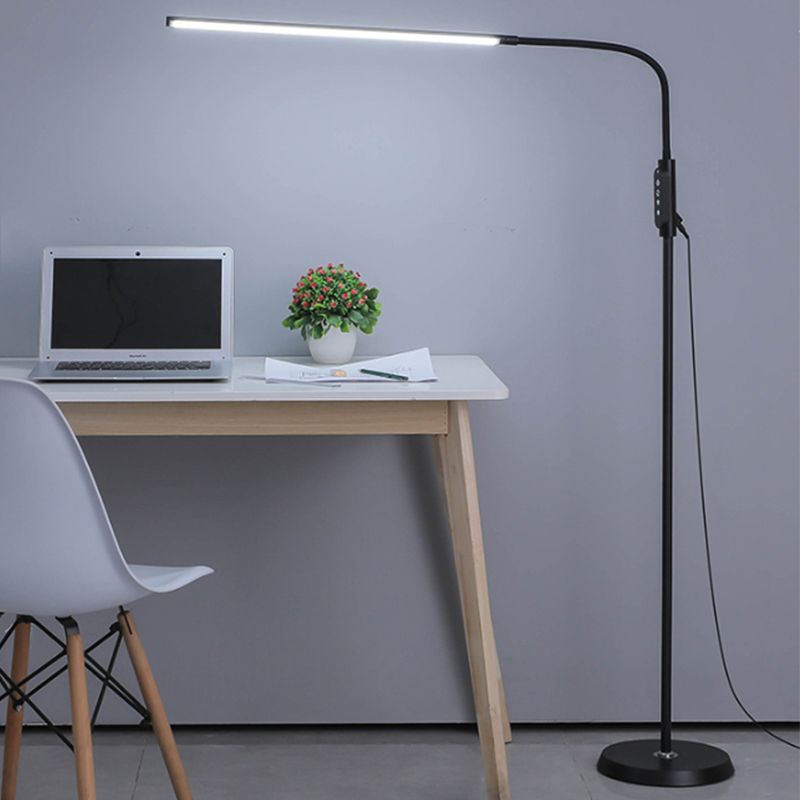 Eryn Floor Lamp Bendable/Adjustable Modern, Metal, Black, Reading - Lumpaz