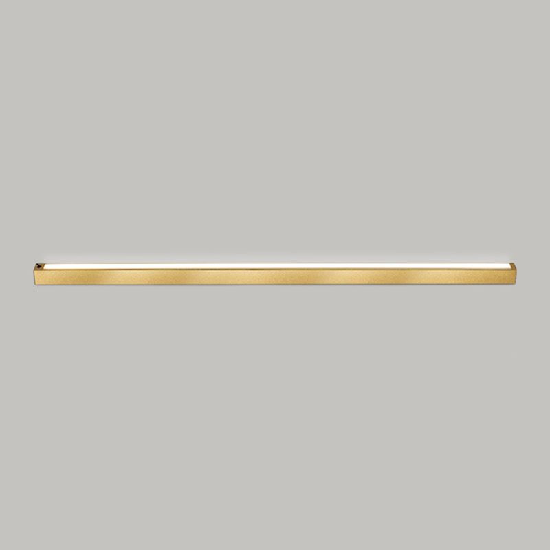 Edge Minimalist Linear Metal Floor Lamp, Black/Gold, Living Room - Lumpaz