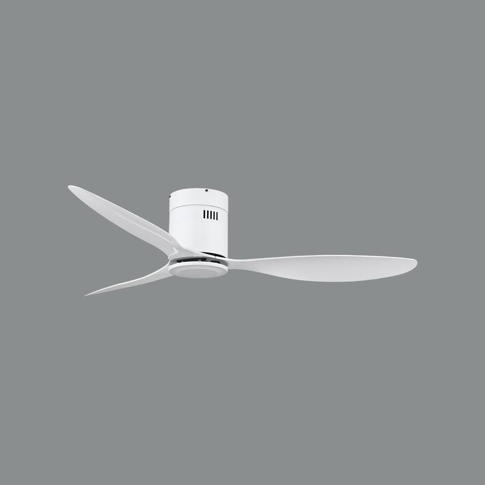 Walters 3-Blade White Ceiling Fan With Light, 2 Color, DIA 45.3'' - Lumpaz