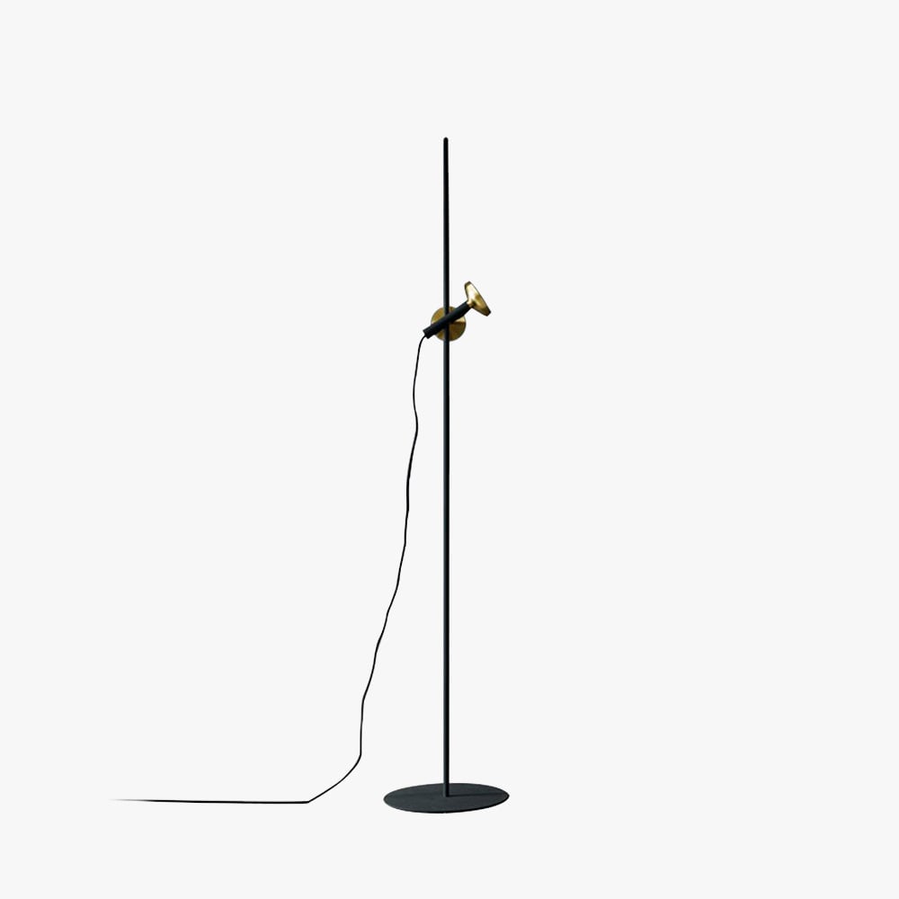 Salgado Modern Minimalist Metal Projector Floor Lamp, Black - Lumpaz