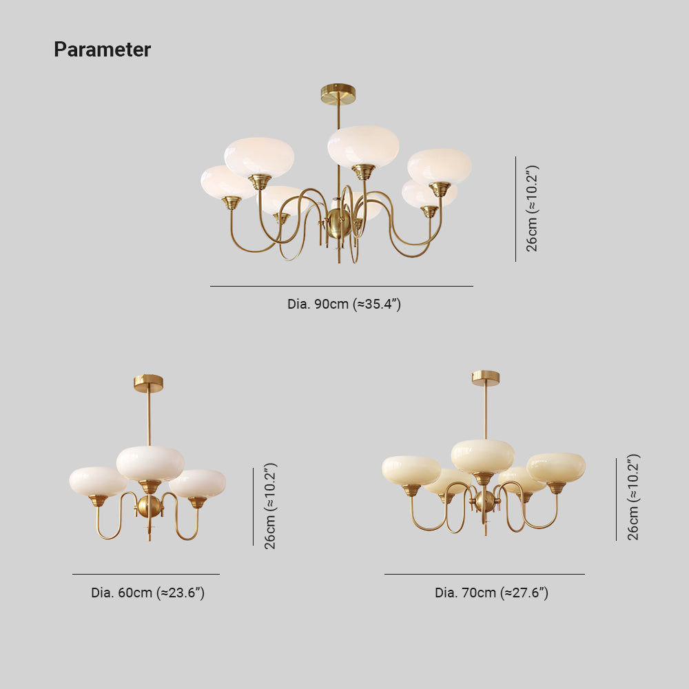 Morandi Modern Kitchen Island Bubble Globe Glass Chandelier, White/Beige - Lumpaz