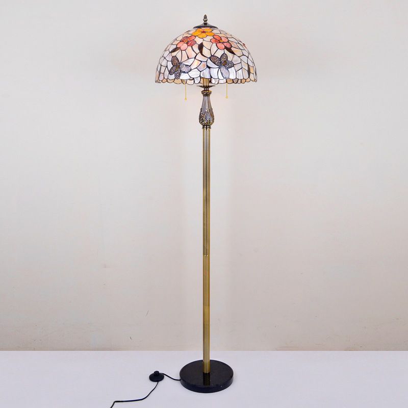 Alessio Vintage Butterfly Flower Metal Floor Lamp, Colorful - Lumpaz