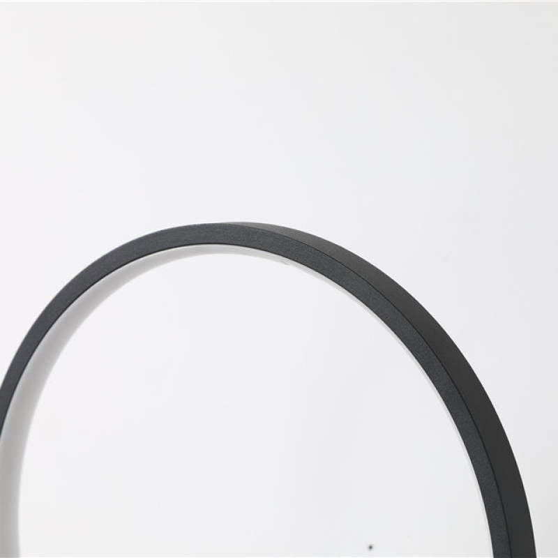 Arisha Floor Lamp Multi-ring Modern, Metal/Silicon, White/Black, Bedside - Lumpaz