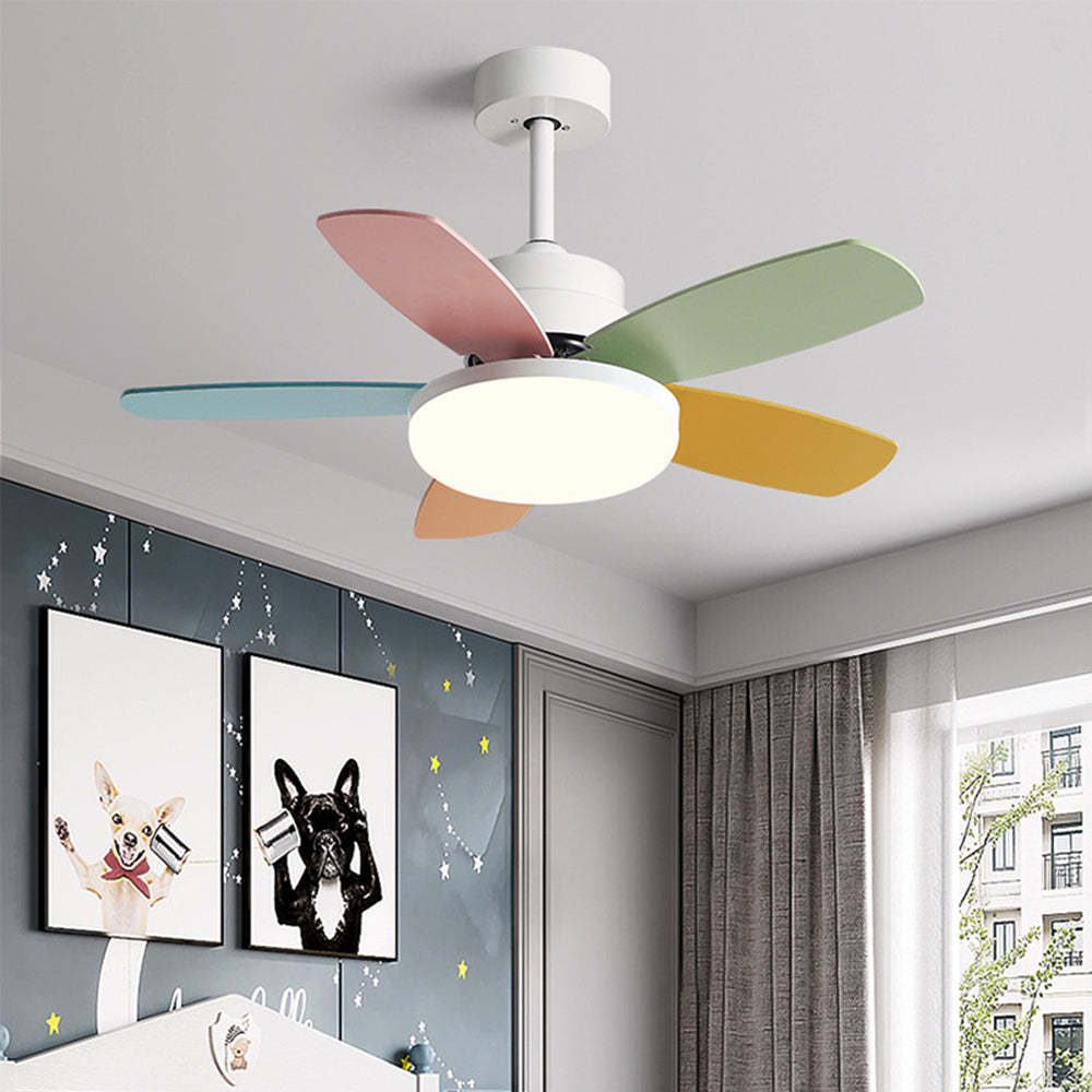 Morandi Colorful DC Ceiling Fan with Light, Summer, 42'' - Lumpaz