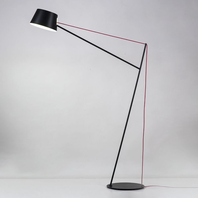 Salgado Modern Arc Linear Metal Floor Lamp, Black - Lumpaz