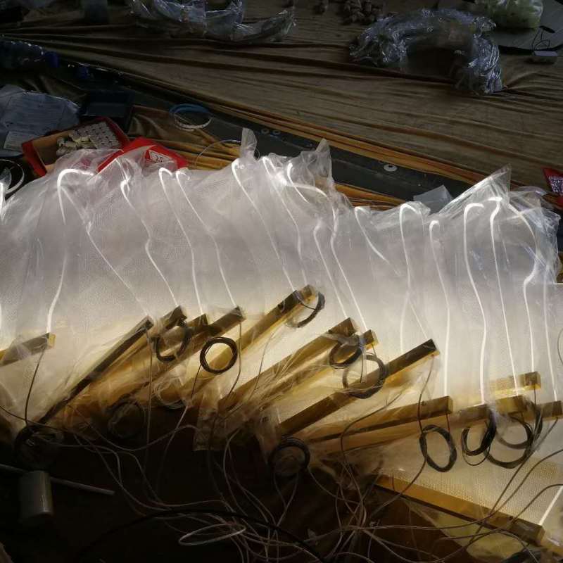 Marylin Artistic Acrylic Silk Chandelier, Gold - Lumpaz