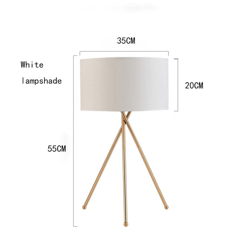 Baines Modern Tripod Floor & Table Lamp, Fabric - Lumpaz