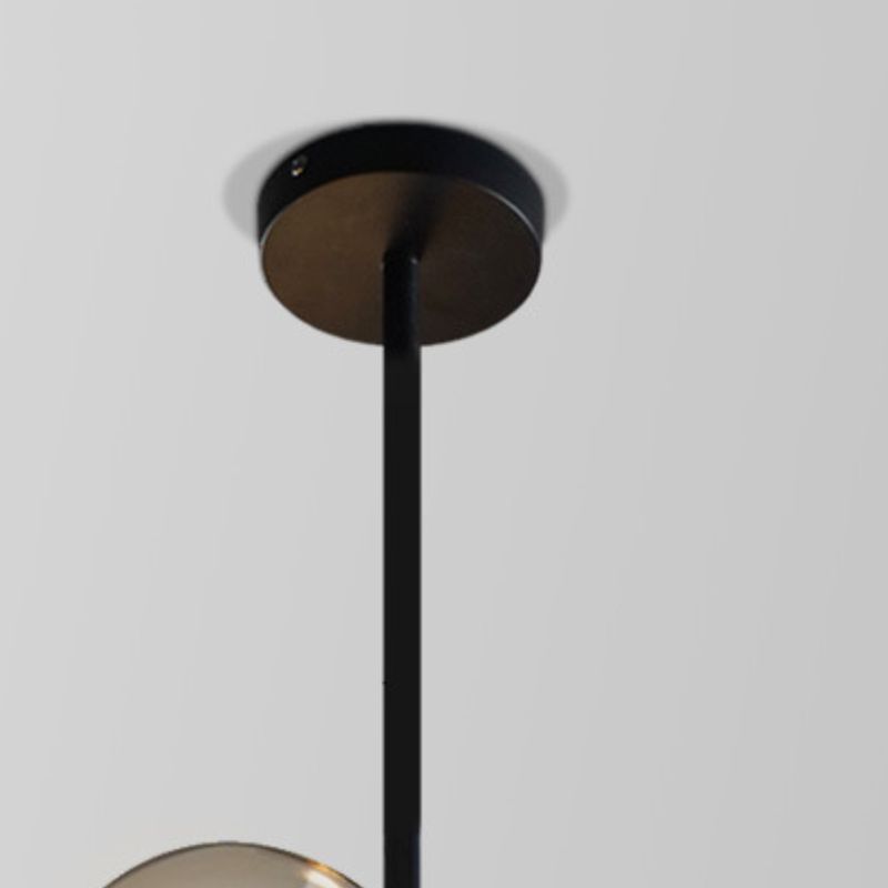 Valentina Pendant Light Bubble Modern, Glass/Metal, Black, Bedroom - Lumpaz