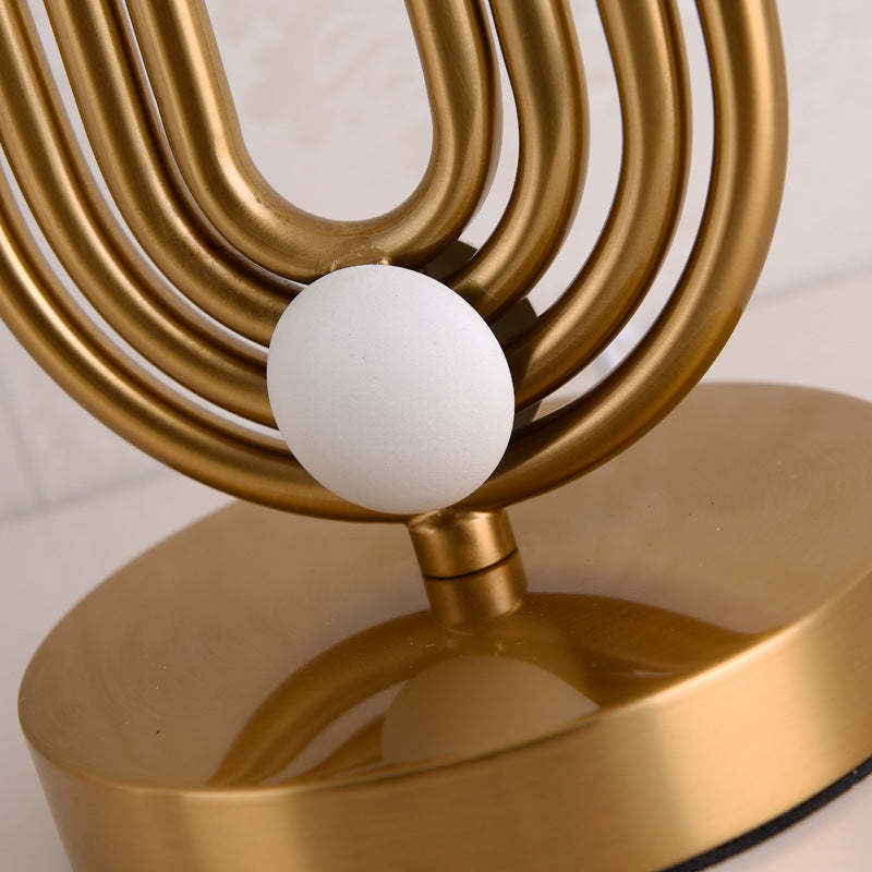 Sano Table/Floor Lamp Landscape, Metal/Fabric, Bedroom - Lumpaz